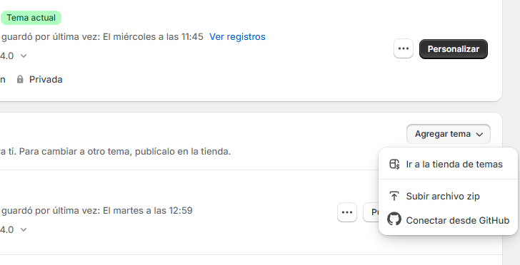 Temas en shopify